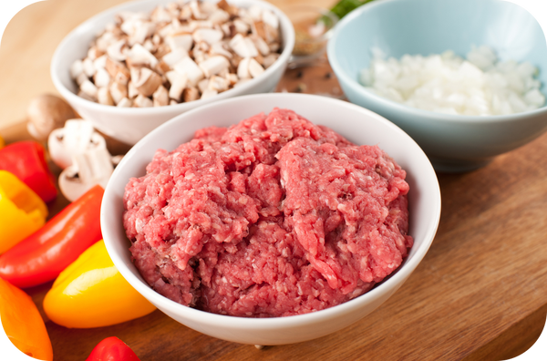 Raw Ground Beef Bowl