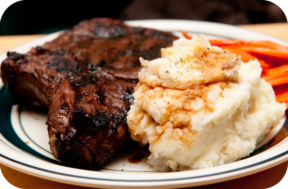 Cooked Bone-In Rib Steak Choice 